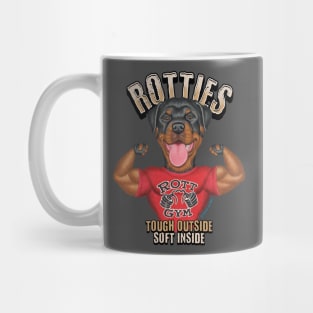 Fun Cute Rottie Rottweiler dog Mom Dad Gift Mug